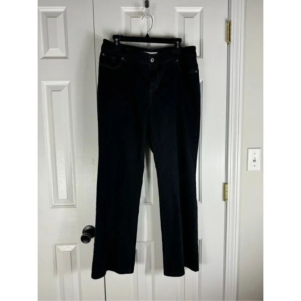 Chicos Womens Black Jeans Size 2 Reg